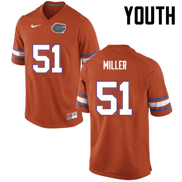 Florida Gators Youth #51 Ventrell Miller College Football Orange